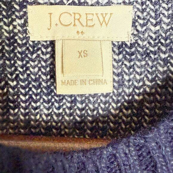 J. Crew Intarsia Novelty Ski Scene Wool  Blend Crew Neck Sweater XS Navy Blue - Picture 8 of 15